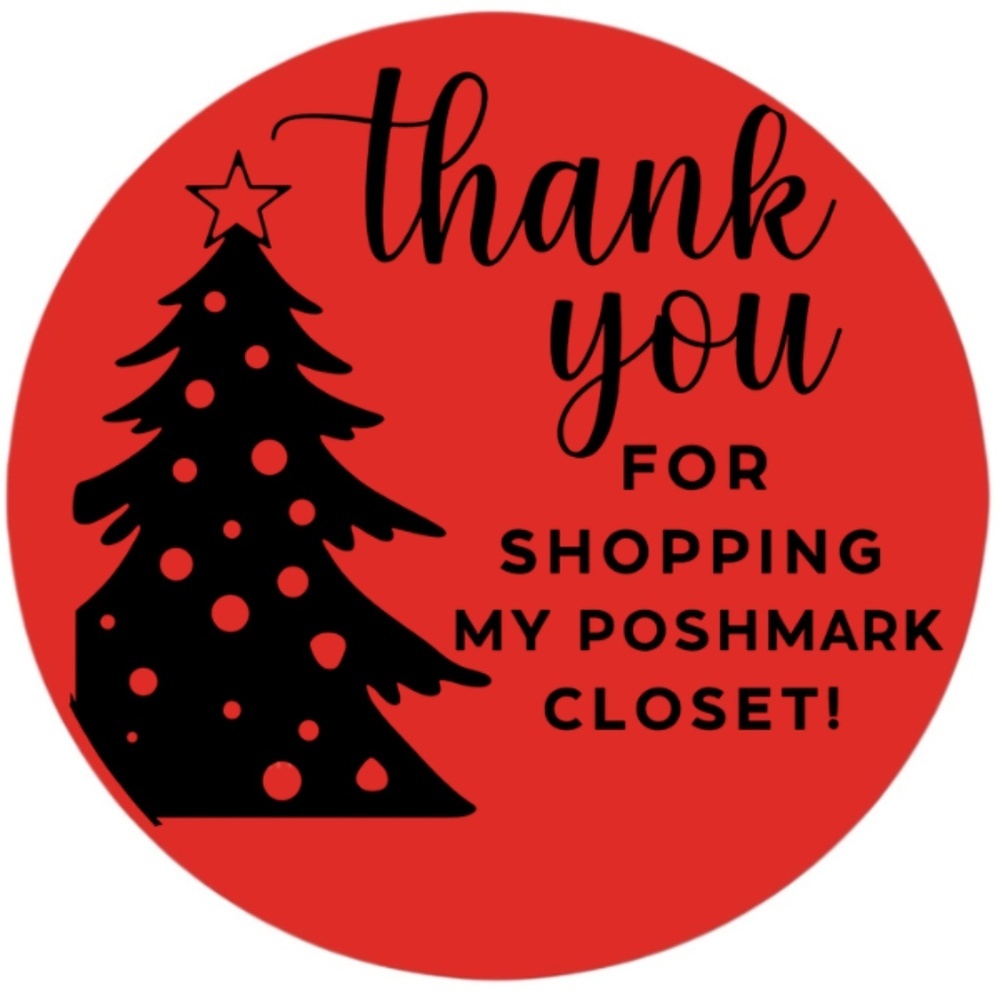 🎄 Thank You Stickers for Poshmark Closet | 2” Round Labels (100 pcs) NEW - Picture 3 of 5